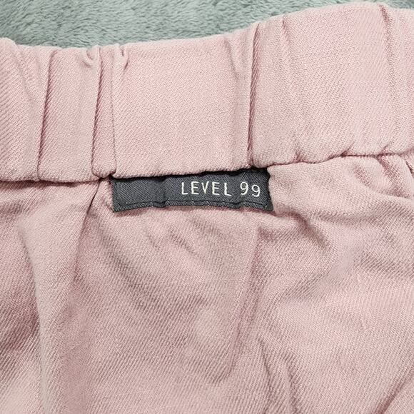 Anthropologie Level 99 Shorts Womens 27 Pink Linen Lyocell Blend Shortie Beach - Picture 3 of 11